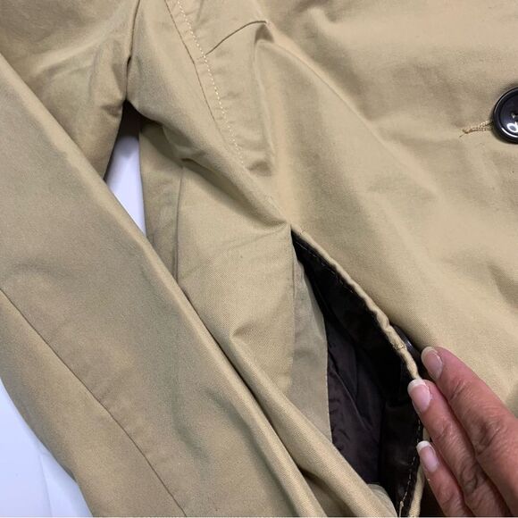 Merona Lightweight Short length Trench-coat style Jacket Tan - Picture 3 of 6